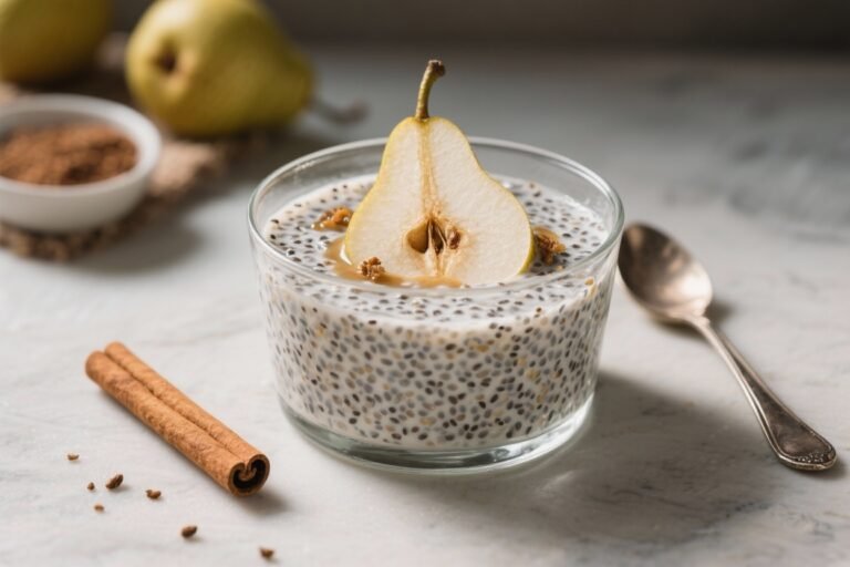 Cinnamon Pear Chia Pudding – Cozy, Creamy, and Easy