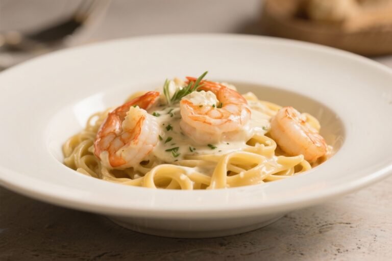 Creamy Garlic Shrimp Pasta – Comforting, Easy, and Packed With Flavor
