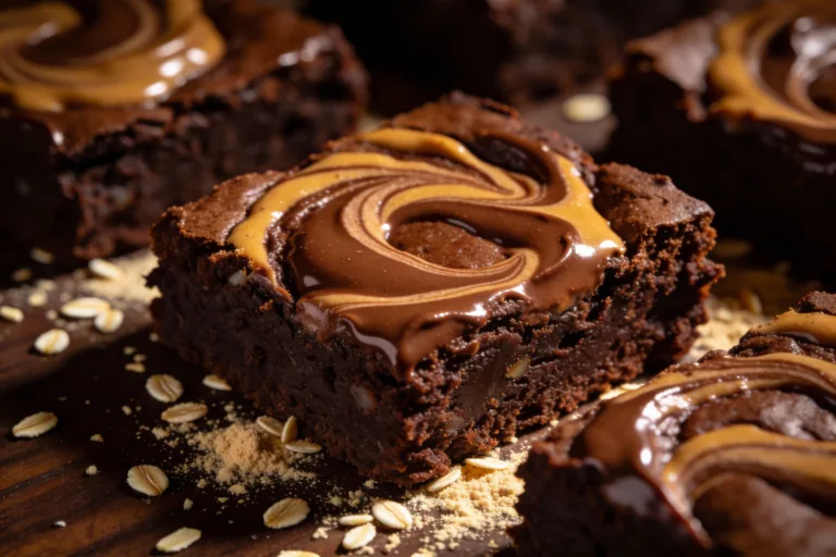 Almond Flour Keto Brownies with Fudge Swirl