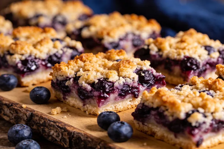 Keto Blueberry Crumble Bars