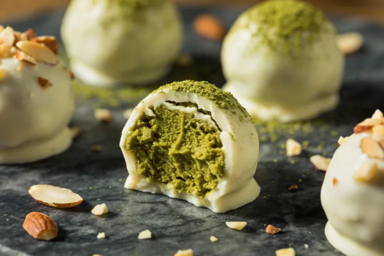 Keto Matcha White Chocolate Fat Bombs