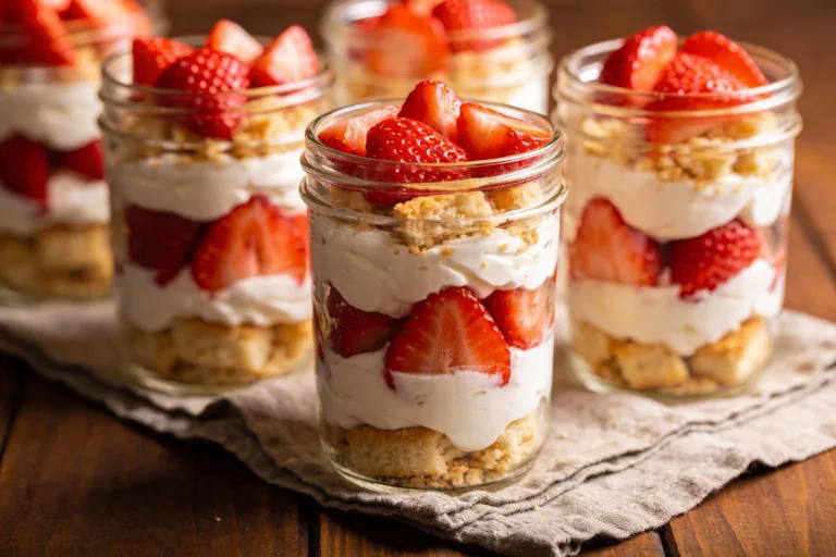 Keto Strawberry Shortcake Jars