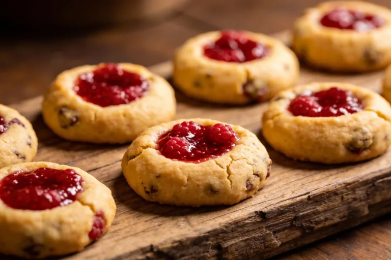 Keto Raspberry Thumbprint Cookies