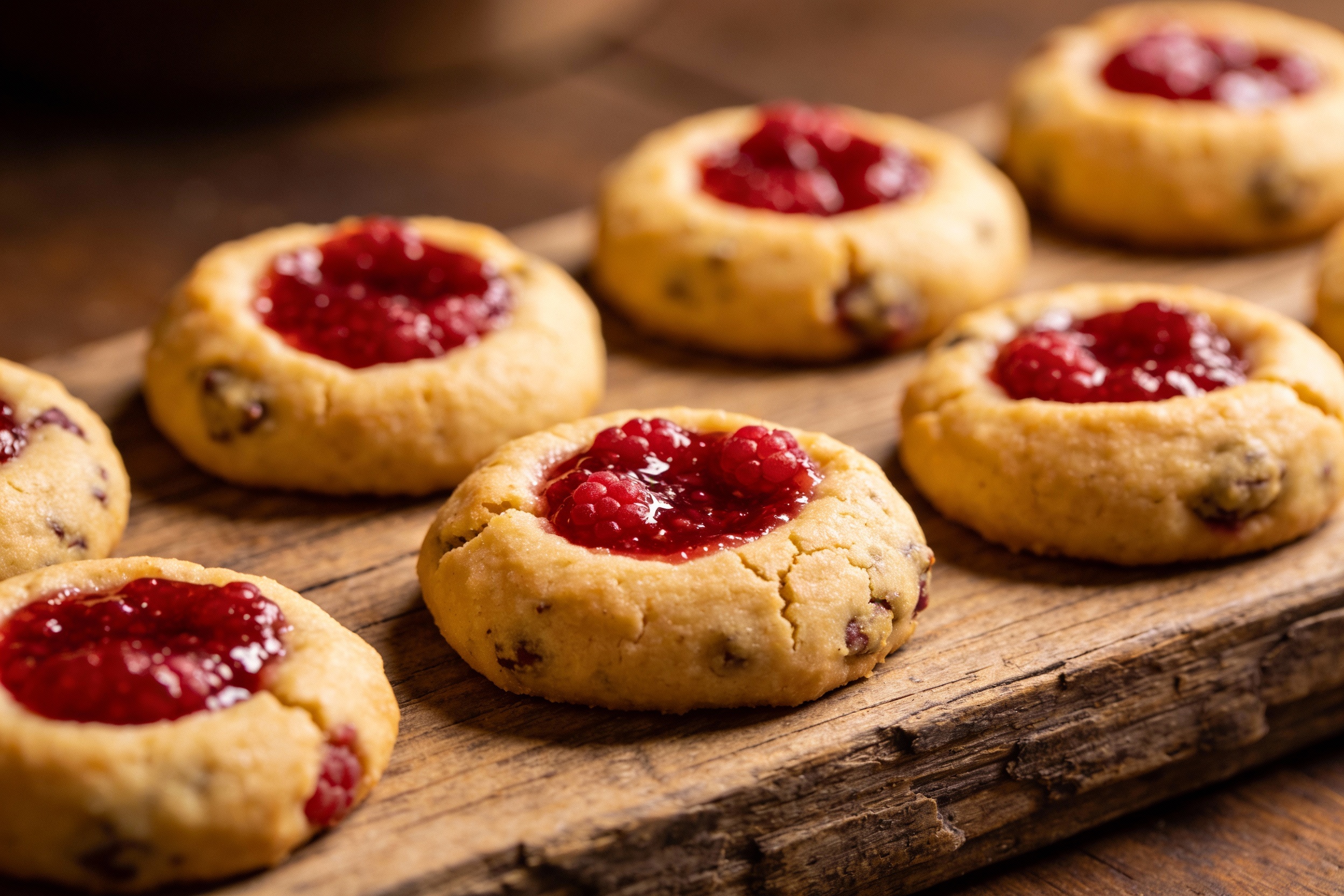 Keto Raspberry Thumbprint Cookies