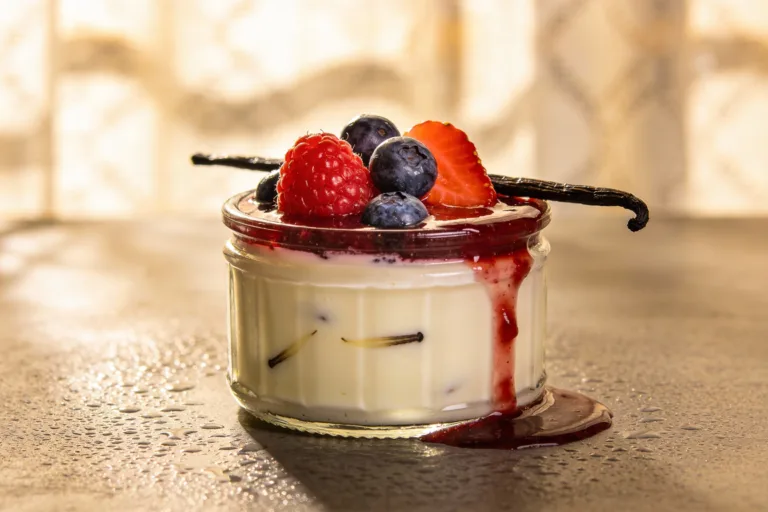 Keto Vanilla Berry Panna Cotta