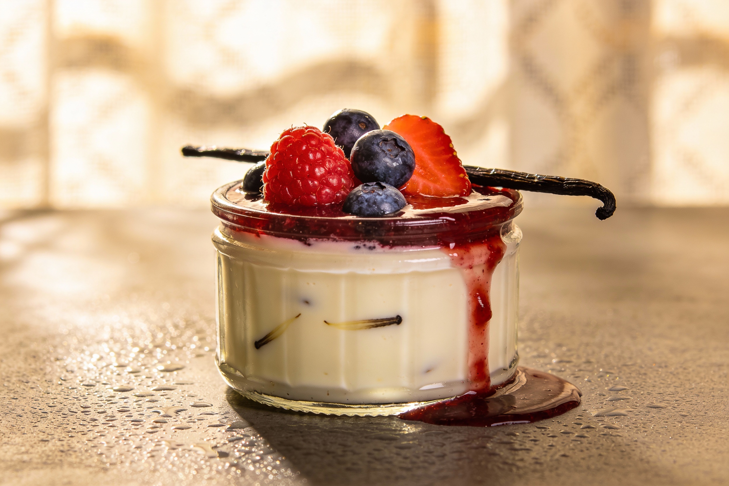 Keto Vanilla Berry Panna Cotta