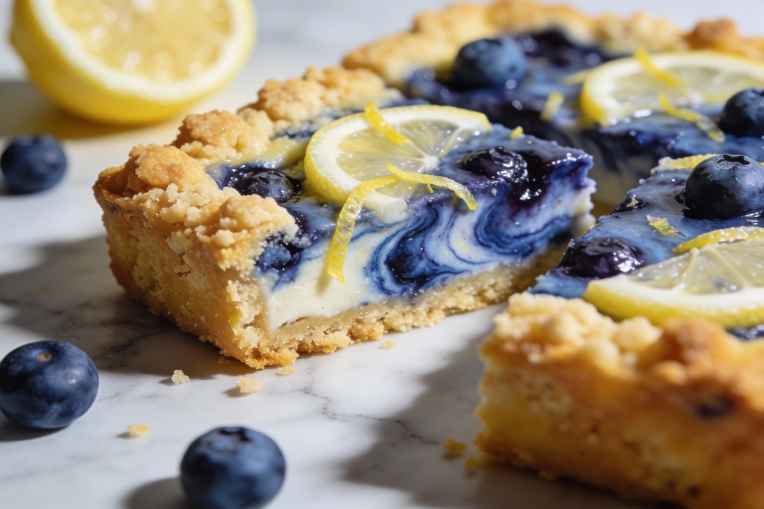 Keto Lemon Blueberry Bars
