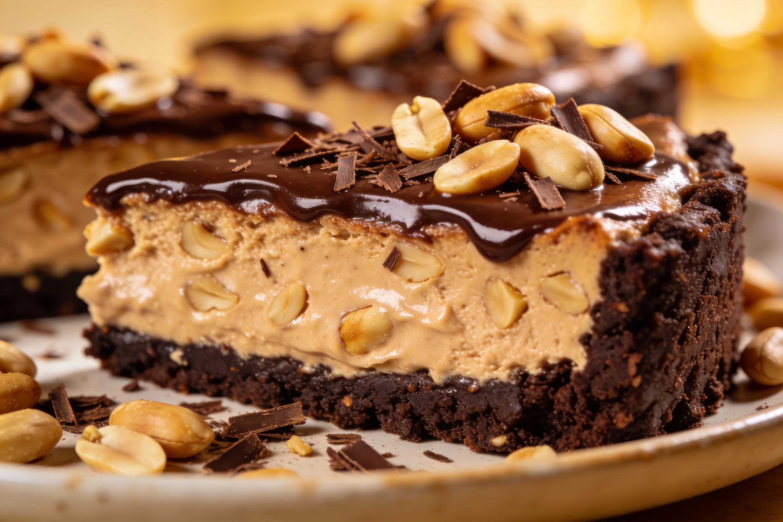 Keto Chocolate Peanut Butter Cheesecake