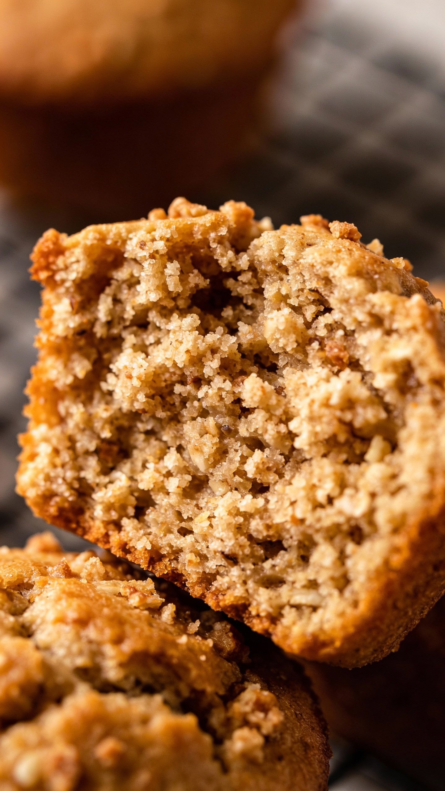keto muffin crumb interior, sliced open, shallow depth of field