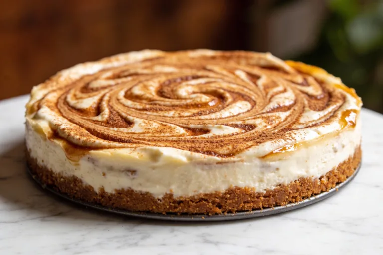 Keto Cinnamon Swirl Cheesecake