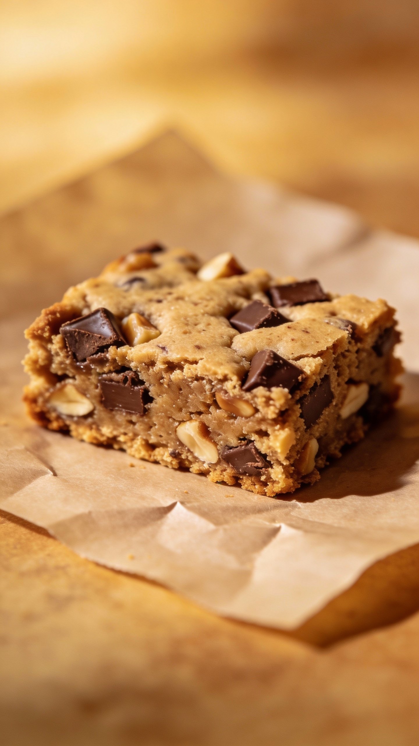 single slice of keto cookie dough bar on parchment