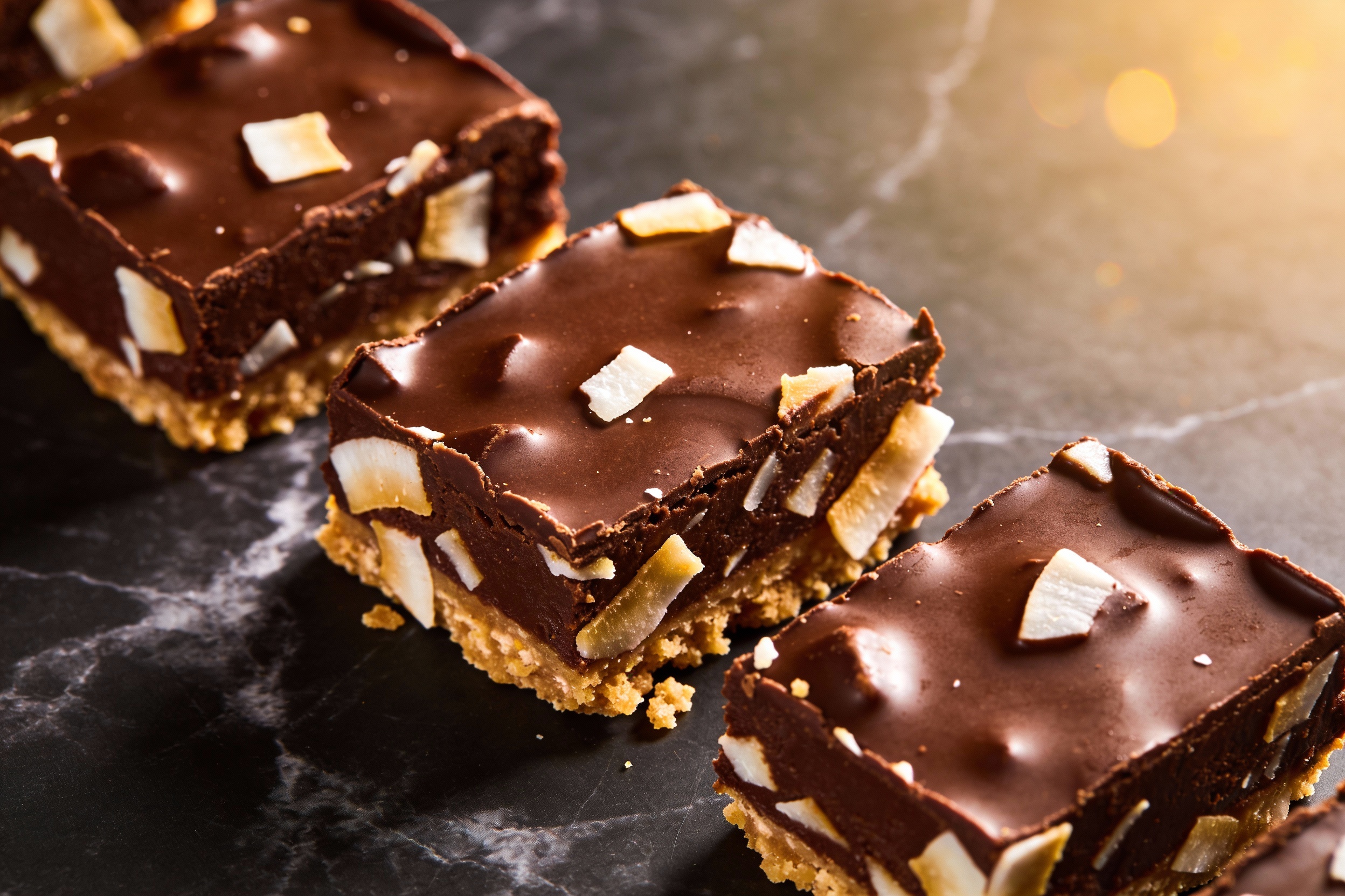 Keto Chocolate Coconut Fudge Bars