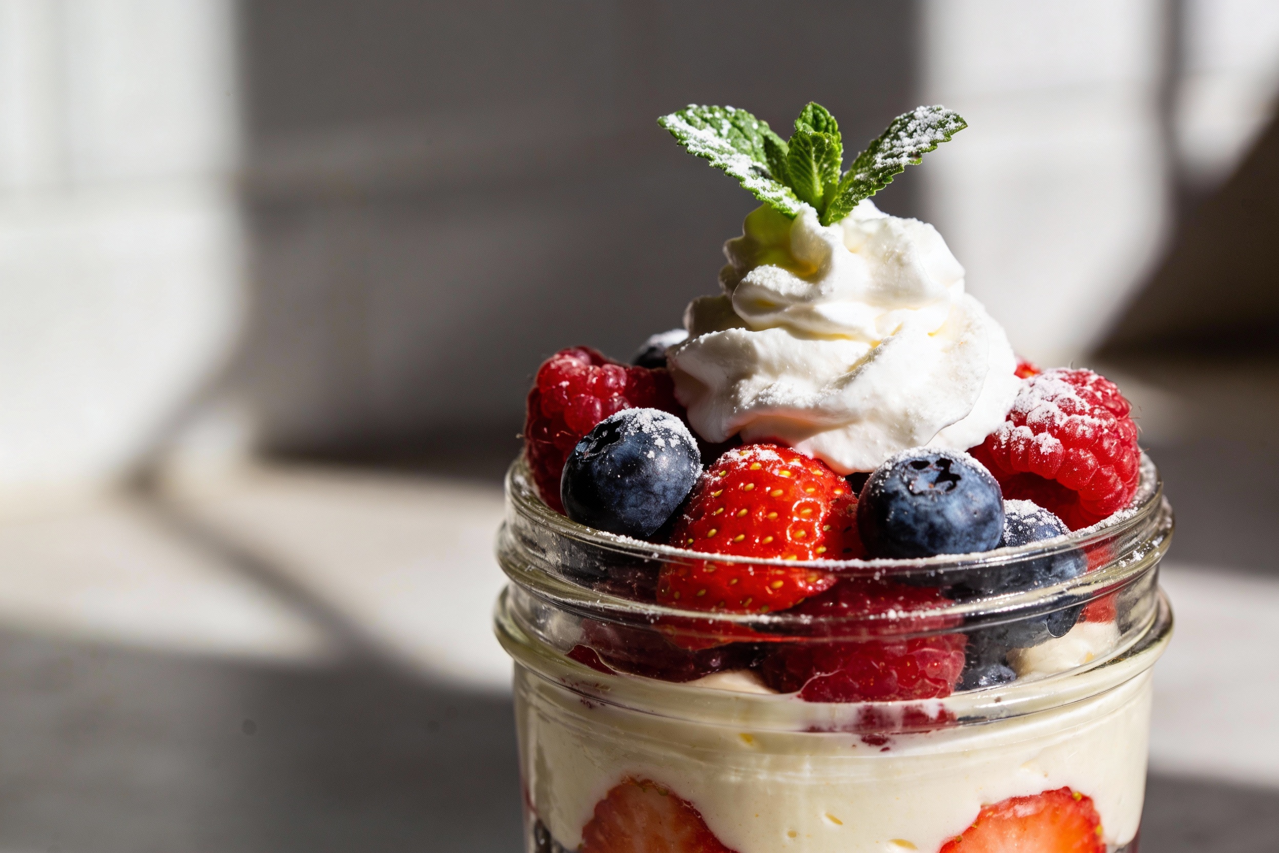 Keto Vanilla Berry Dessert Jars