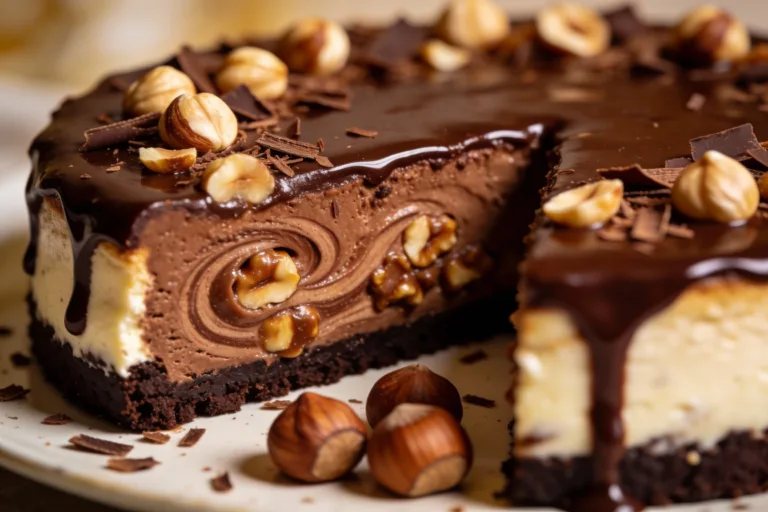 Keto Chocolate Hazelnut Cheesecake