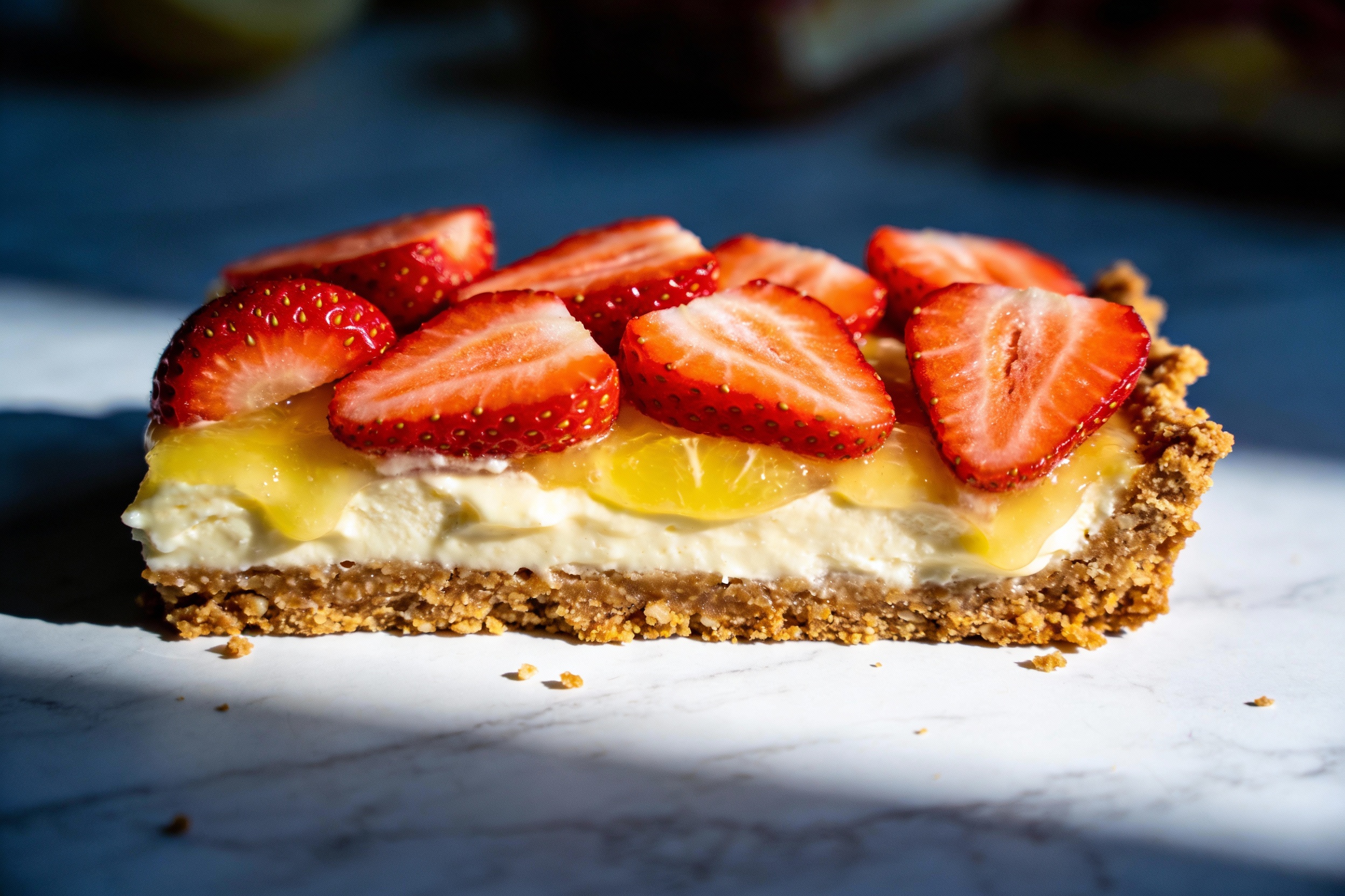 Keto Strawberry Lemon Cheesecake Bars