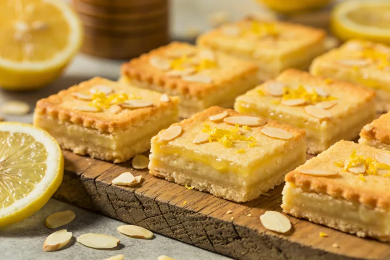 Keto Lemon Almond Shortbread Bars