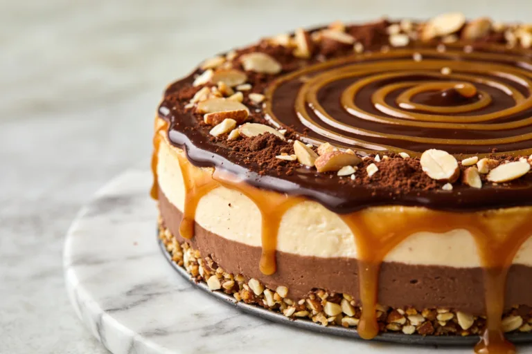 Keto Chocolate Caramel Cheesecake