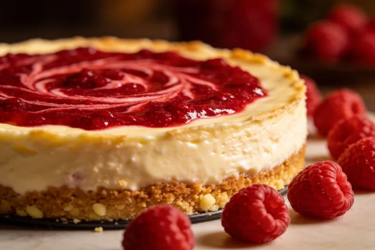 Keto Vanilla Raspberry Cheesecake