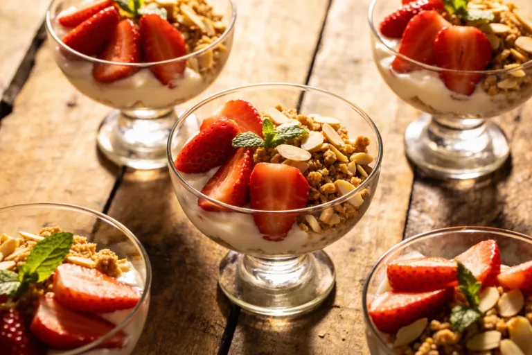 Keto Strawberry Almond Dessert Cups