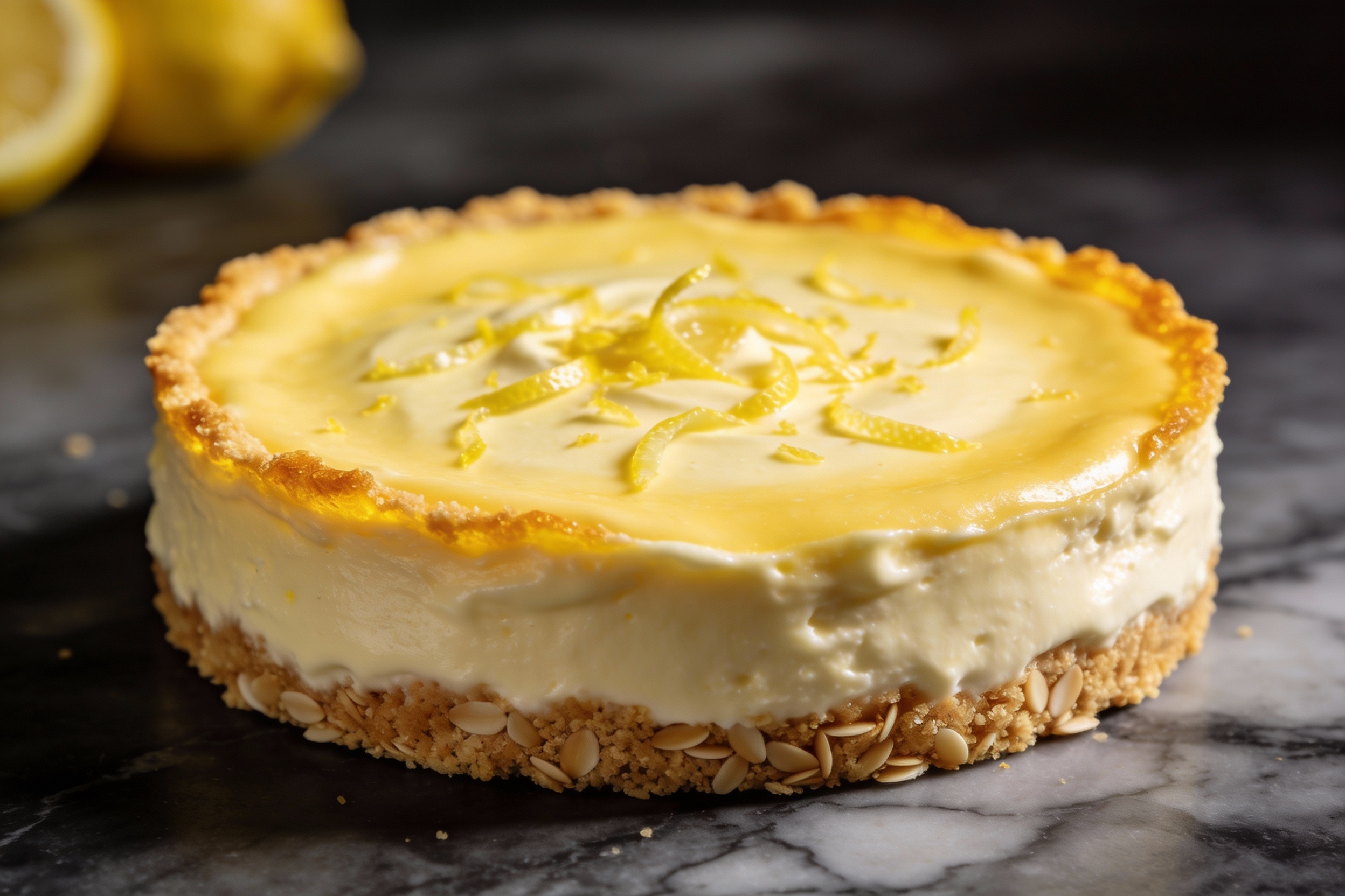 Keto Lemon Cream Cheesecake