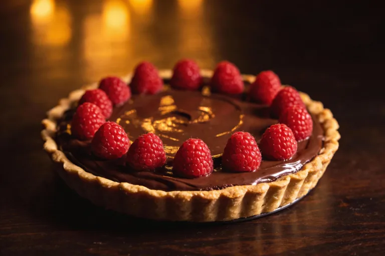 Keto Chocolate Raspberry Tart