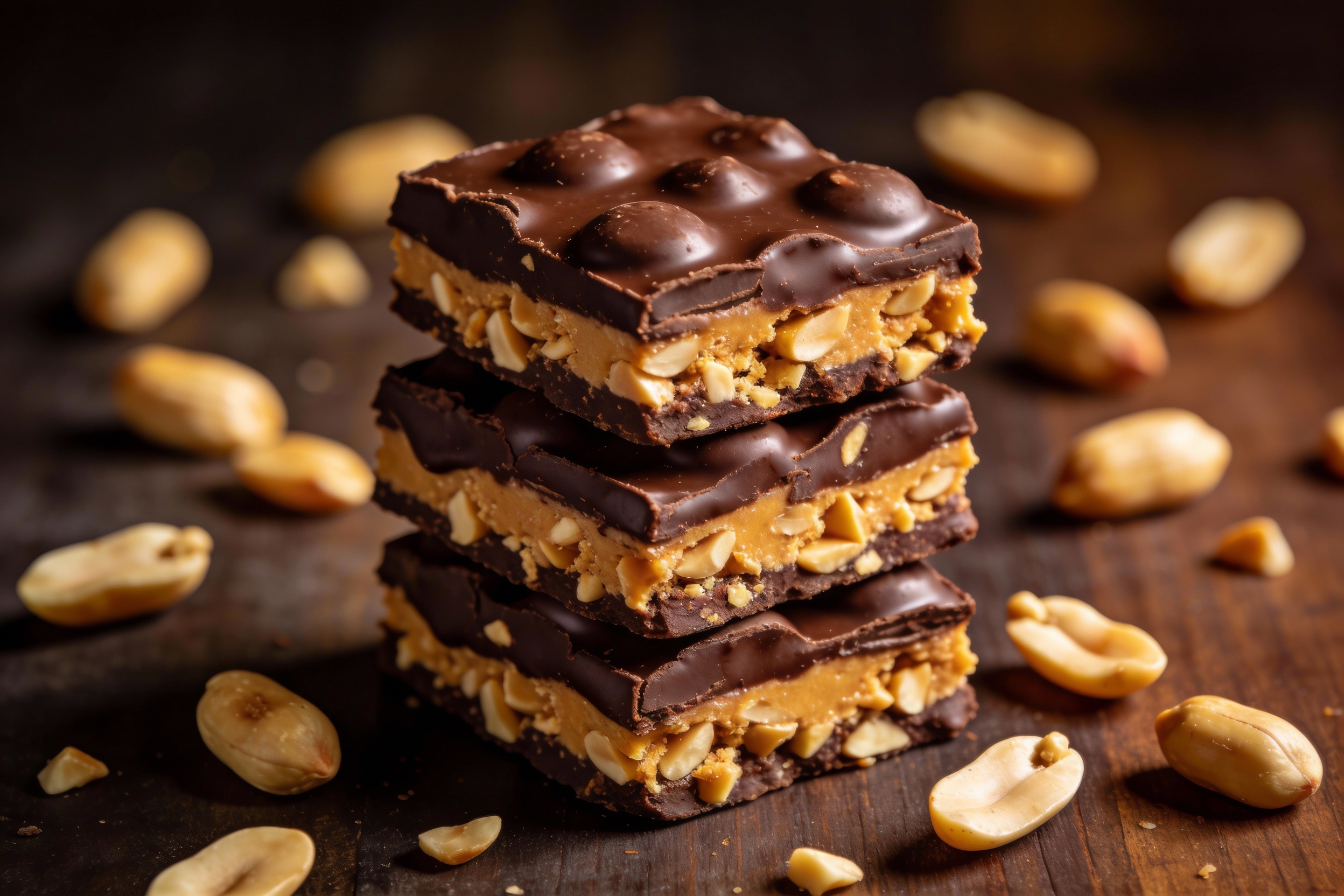 Keto Chocolate Peanut Butter Truffle Bars