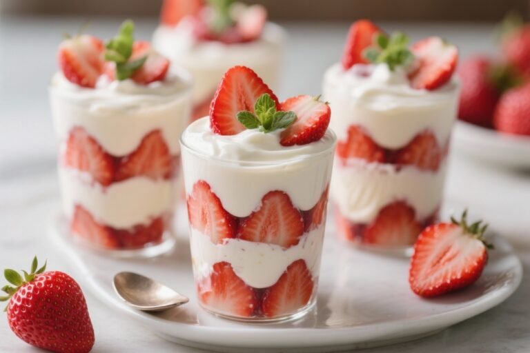 Creamy Keto Strawberry Pudding Parfaits – A Light, Low-Carb Treat
