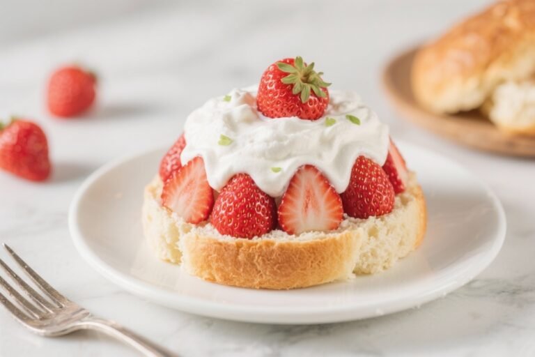 Keto Strawberry Cloud Bread Dessert – Light, Sweet, and Low-Carb