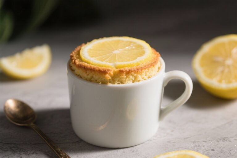 Keto Lemon Mug Cake – Bright, Zesty, and Ready in Minutes
