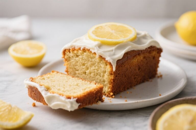 Keto Lemon Frosted Pound Cake – Bright, Zesty, and Low-Carb