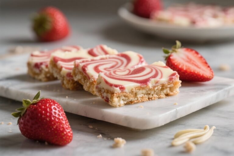 Keto Strawberry Vanilla Swirl Bars – Creamy, Refreshing, and Low-Carb