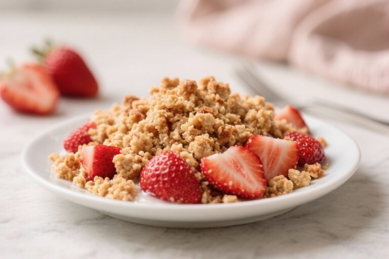 Low-Carb Keto Strawberry Crumble – A Cozy, Berry-Forward Dessert