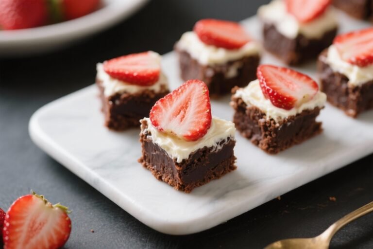 Keto Strawberry Cream Cheese Brownie Bites – Rich, Fruity, and Low-Carb