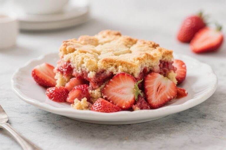 Low-Carb Keto Strawberry Dump Cake – Simple, Sweet, and Satisfying