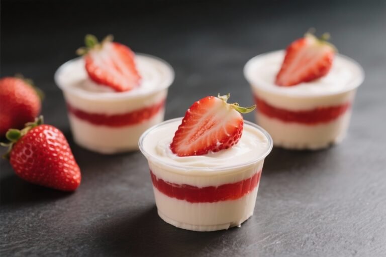 Creamy Keto Strawberry Gelatin Cups – A Light, Low-Carb Treat