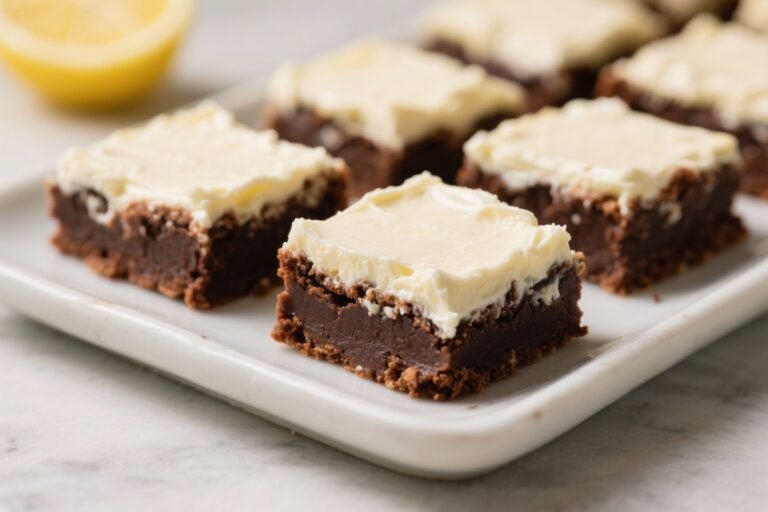 Keto Lemon Cream Cheese Brownies – Bright, Tangy, and Low-Carb