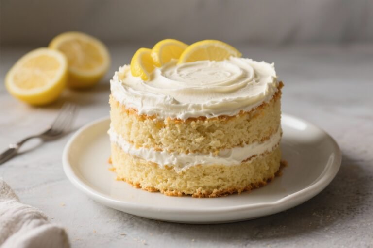 Keto Lemon Cream Frosting Cake – Bright, Zesty, and Low-Carb