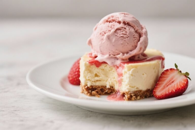 Keto Strawberry Cheesecake Ice Cream – Creamy, Low-Carb, and Refreshing