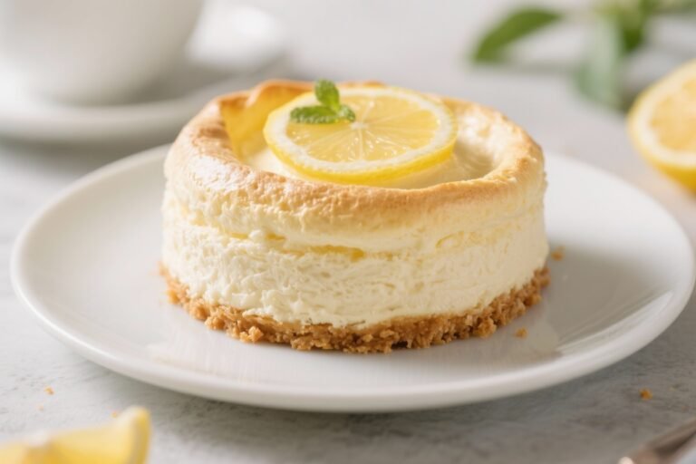 Keto Lemon Soufflé Cheesecake – Light, Bright, and Low-Carb