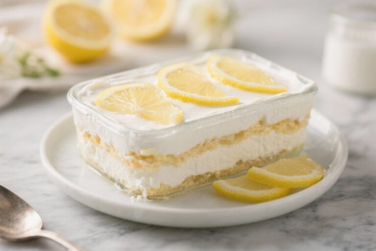 Keto Lemon Icebox Dessert – Bright, Creamy, and Low-Carb