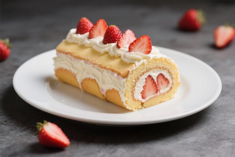 Keto Strawberry Cream Roll Cake – Light, Fresh, and Low-Carb