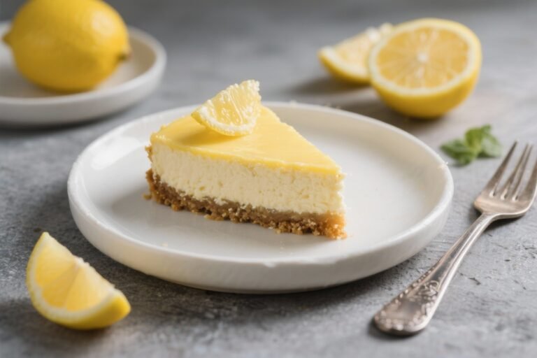 Keto Lemon Cheesecake – Bright, Creamy, and Low-Carb
