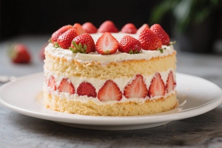 Keto Strawberry Sour Cream Cake – A Tender, Low-Carb Treat