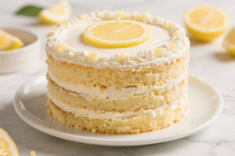 Keto Lemon Layer Cake – Bright, Tender, and Low-Carb