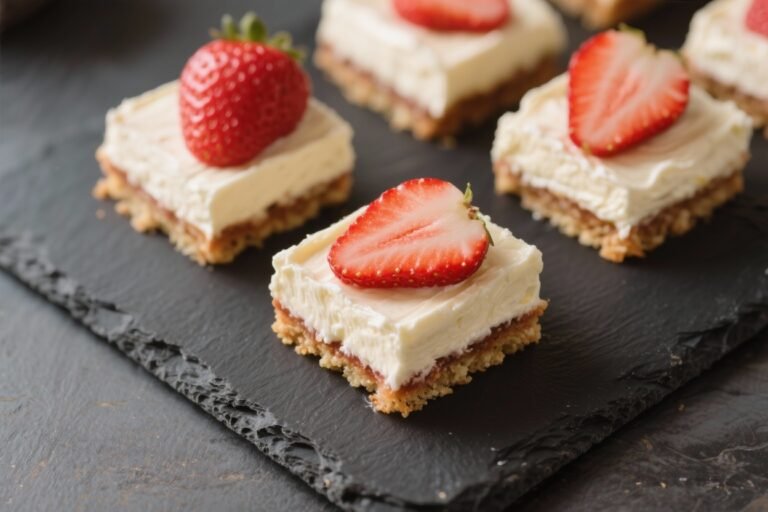 Keto Strawberry Cream Cheese Squares – A Light, Low-Carb Treat