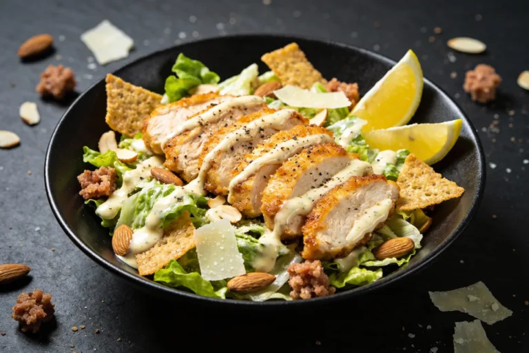 Crunchy Chicken Caesar Keto Salad That Actually Slaps