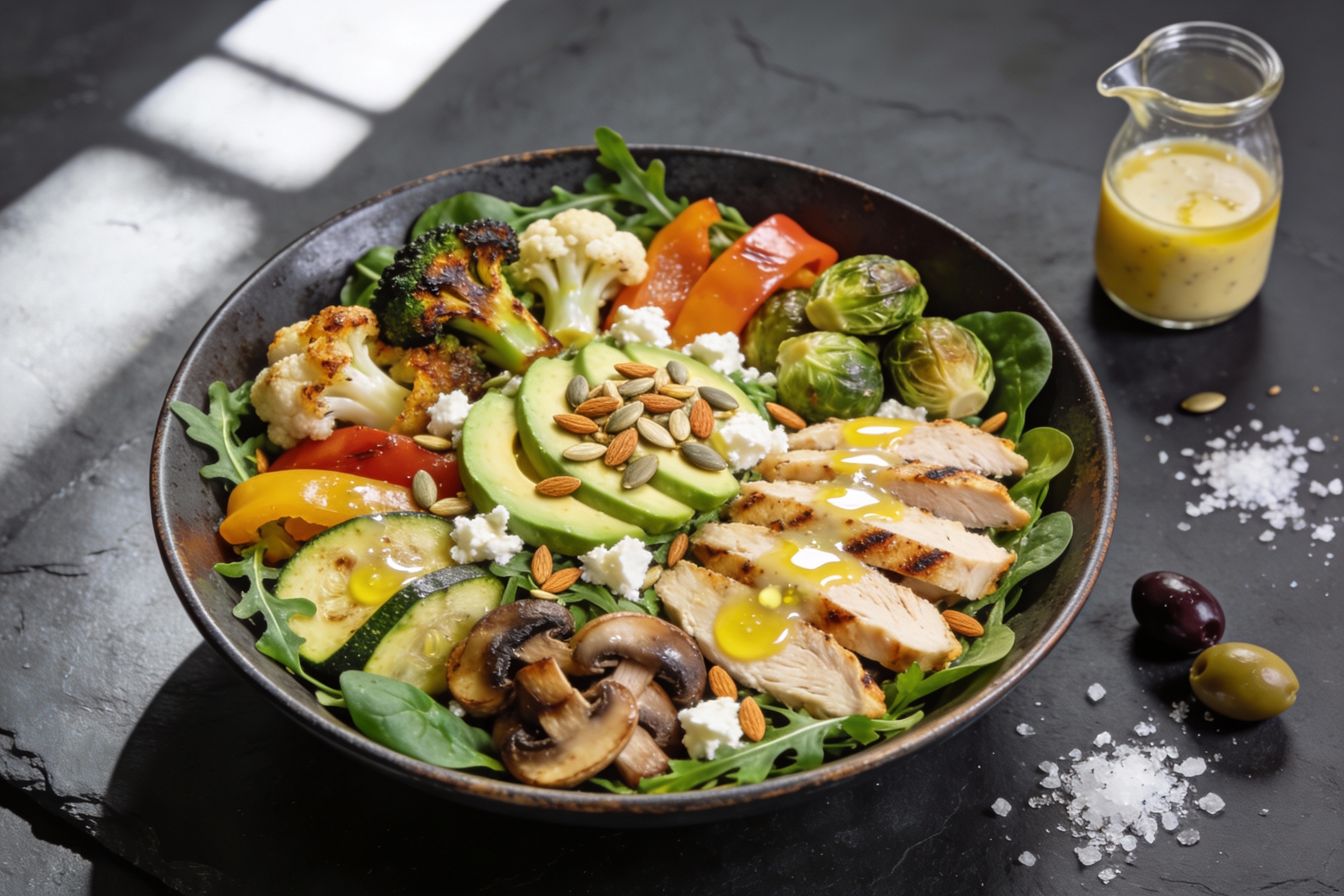 Roasted Veggie Keto Salad That Actually Feels Like Dinner