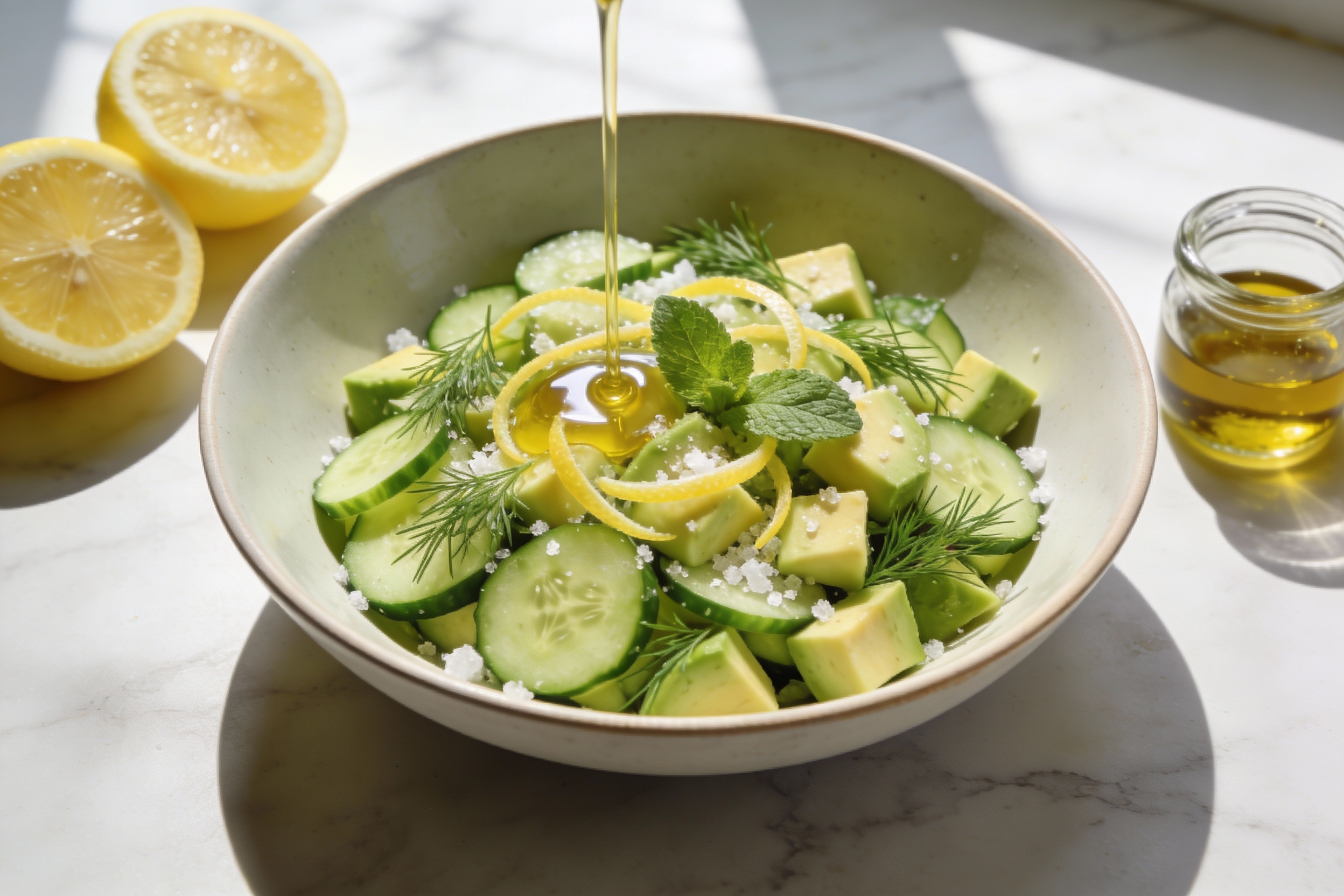 Fresh Lemon Cucumber Keto Salad That Slaps Refreshingly