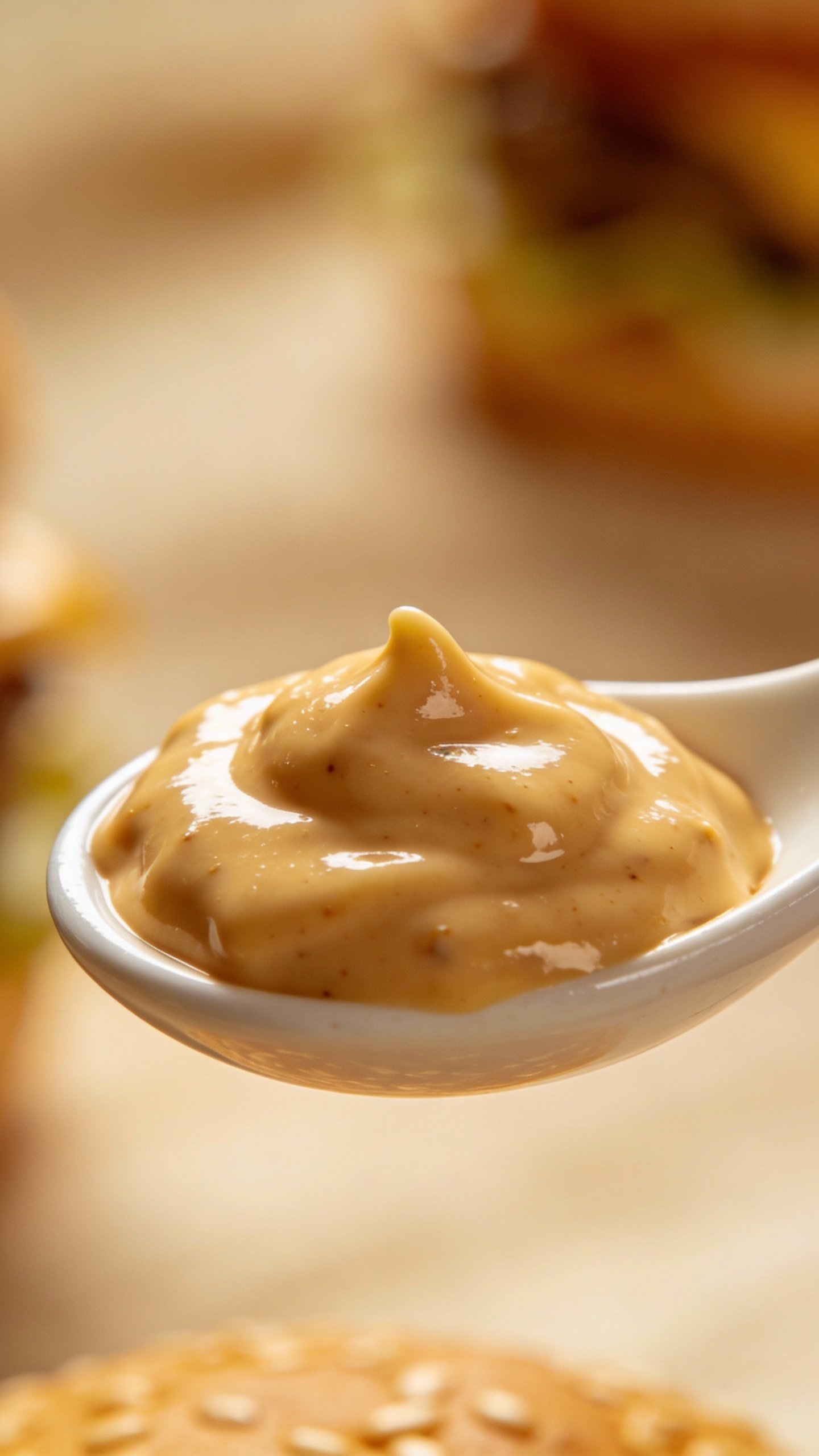 single spoonful of creamy burger “special” dressing