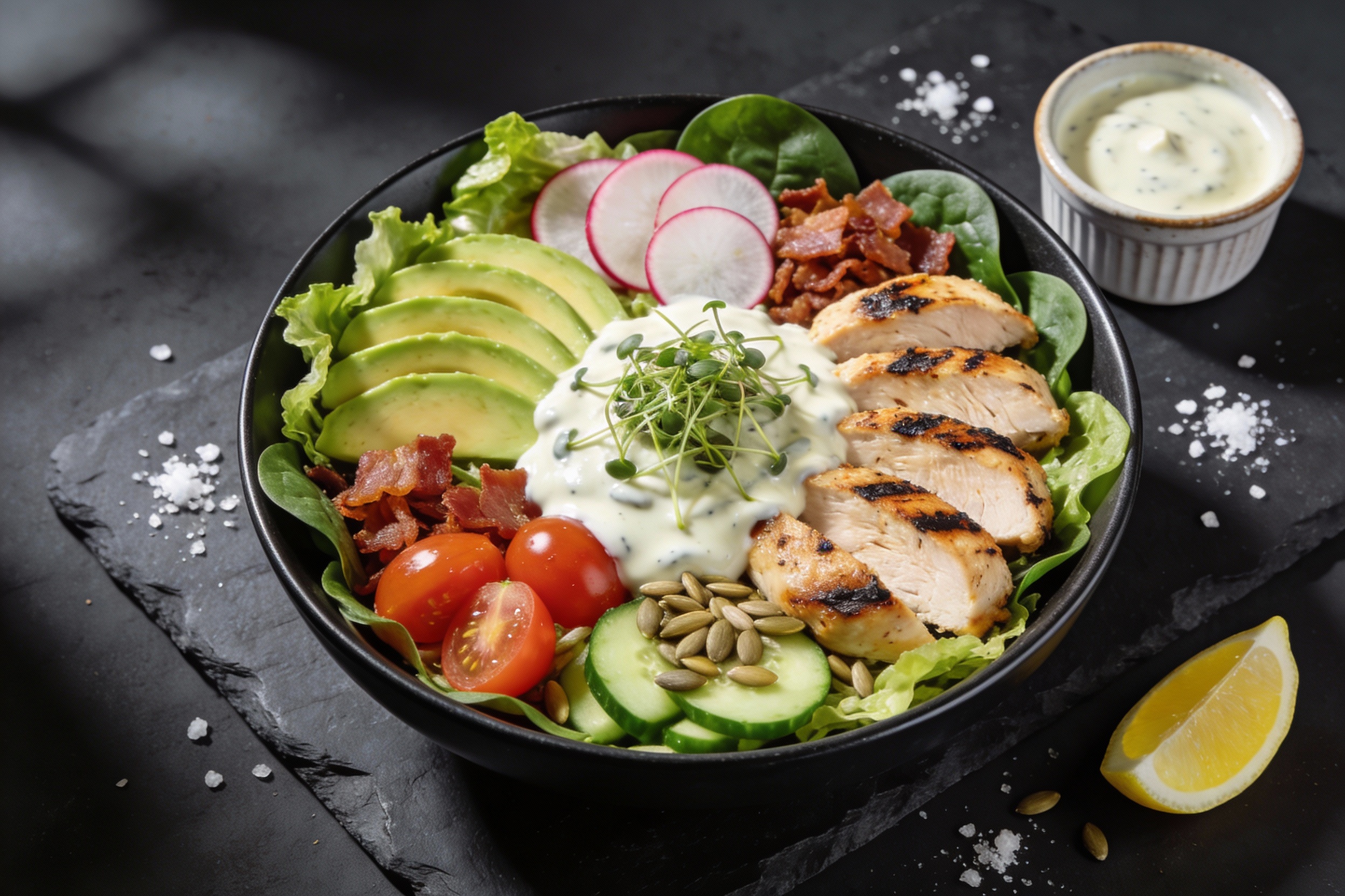 Avocado Ranch Keto Salad Bowl That Totally Slaps